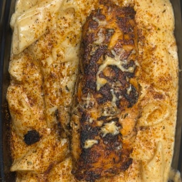 Salmon Pasta.